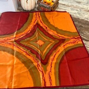 VINTAGE Paoli Autumn Tones Scarf, no tag/a few stains, GUC